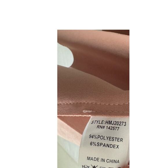 Blush Pink Large L Haute Monde Women's Juniors Casual Faux Suede Moto Jacket - Picture 4 of 9